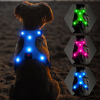 Picture of Flashseen LED Dog Harness, Lighted Up USB Rechargeable Pet Harness, Illuminated Reflective Glowing Dog Vest Adjustable Soft Padded No-Pull Suit for Small, Medium, Large Dogs (Blue, L)