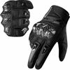 Picture of MADBIKE Motorcycle Gloves for Men Women Carbon Fiber Hard Knuckle Touchscreen Fit Dirt Mountain Bike Motocross (Black,Medium)