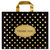 Picture of Thank You Bags,Shopping Bags for Small Business Plastic Retail Bags with Soft Loop Handle for Goodie Bags Boutique Party Stores 50 Pack (12" x 15",Black) 