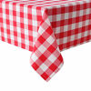 Picture of Hiasan Checkered Rectangle Tablecloth - Stain Resistant, Waterproof and Wrinkle Resistant Washable Table Cloth for Dining Room, 54 x 80 Inch, Red and White Gingham Pattern