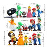 Picture of Jiahui Brand 28 Piece Super Mario Bros Super Mary Princess, Turtle, Mushroom, Orangutan, Super Mario Action Figures, 2"