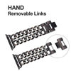 Picture of Seoaura Compatible Apple Watch Band 38mm 40mm, Stainless Steel Metal Cowboy Chain Style Replacement iWatch Series 6 5 4 3 2 1 SE Nike+ Sports Strap Wristband (Black, 38mm/40mm)