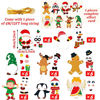 Picture of 48 Pcs Christmas Craft Kits for Kids Christmas DIY Sticker Game Craft Ornament Holiday Santa Snowman Reindeer Elf Art Craft for Party Home Class Activities