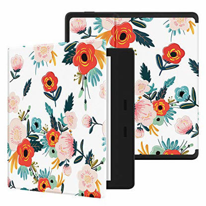 Picture of Ayotu Colorful Case for All-New Kindle Oasis (10th Gen, 2019 Release & 9th Gen, 2017 Release) PU Leather Smart Waterproof Cover,Auto Wake/Sleep,ONLY Fits All-New 7 Kindle Oasis,KO Flowers