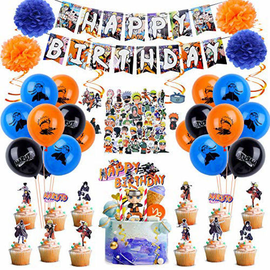 MLEDUY Demon Slayer Birthday Party Decorations, 99pcs Party Supplies  Include Stickers, Banner, Cupcake Toppers, Tablecloth, Balloons for Kids  Anime Theme Party - إكليل المعرفة