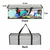 Picture of Toy Storage,Toy Organizer,Dog Cat Toys Pet Supplies Storage Bag,Storage Bin Box for Dog Toys,Kids,Children Toys, Blanket,Clothes,Clear Plastic,Black Handles and Zipper Closure,(Bag only)