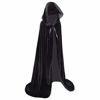 Picture of Makroyl Kids Velvet Cloak Cape With Hooded For Halloween Christmas Cosplay Costumes (L, Black)