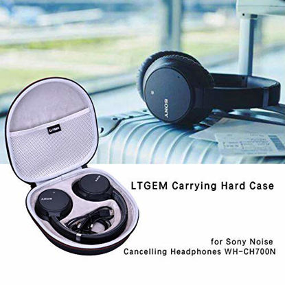 Picture of LTGEM EVA Hard Case for Sony WHCH700N or Sony WHCH710N Wireless Bluetooth Noise Canceling Over The Ear Headphones - Travel Protective Carrying Storage Bag