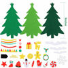 Picture of DIY Felt Christmas Tree and Ornaments Felt Kids Party Favors Stickers for Kids Home Door Wall Hanging Christmas Tree Craft Decorations (24)