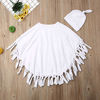 Picture of Toddler Kids Baby Girl Boy Costume Halloween Cloak Robe Cape Hat Blanket Funny Cosplay Clothes (white, 3-4 Years)