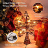 Picture of Brizled Christmas Tree Topper, 12-inch Rattan Star Treetop with 10 Warm White Lights, 120V UL Certified Xmas Tree-top Star Lights for Christmas Tree Ornament Indoor Party Home Decoration