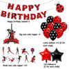 Picture of Lady-bug Birthday Party Decorations. Include Ladybird Happy Birthday Banner, Latex Balloons,Foil Balloons and Cake Toppers.Ladybeetle Theme Party Supplies For Fans Birthday Party.