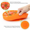 Picture of Pawow Slow Feeder Dog Bowl with Bottom Suction Cup, Puzzle Feeders Bowl Fun Feeder Interactive Bloat Stop Dogs Dish, Silicone Slow Feed Pet Food Water Bowl for Large Medium Small Dogs (Orange)