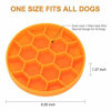 Picture of Pawow Slow Feeder Dog Bowl with Bottom Suction Cup, Puzzle Feeders Bowl Fun Feeder Interactive Bloat Stop Dogs Dish, Silicone Slow Feed Pet Food Water Bowl for Large Medium Small Dogs (Orange)