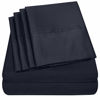 Picture of Sweet Home Collection 6 Piece Bed Sheets 1500 Thread Count Fine Microfiber Deep Pocket Set-Extra Pillow Cases, Value, Twin XL, Navy, 4