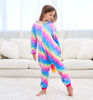 Picture of Girls Unicorn Pajamas Onesie Cosplay Costume for Kids (Rainbow Galaxy, 6-7 Years)