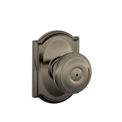 Picture of Schlage F40 GEO 620 CAM Camelot Collection Georgian Privacy Knob, Antique Pewter