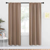Picture of NICETOWN Kitchen Window Blackout Curtains - Window Treatment Thermal Insulated Rod Pocket Small Blackout Draperies/Drapes for Bedroom/Kitchen (Cappuccino, Set of 2, 34 inches Wide by 72 inches Long)