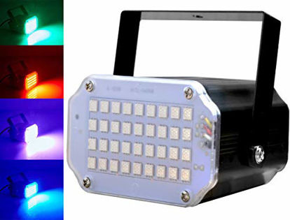 Picture of DJ Disco KTV Bars Lights Strobe Lights Stage Light 36 LED Mini Disco LIghts Flash Strobe Lighting with Sound Activated and Speed Control for Party Wedding (multil with a remote control)