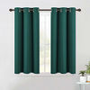 Picture of NICETOWN Bedroom Curtain Panels Blackout Draperies, Thermal Insulated Solid Grommet Blackout Curtains / Drapes (Hunter Green, One Pair, 42 by 45-Inch)