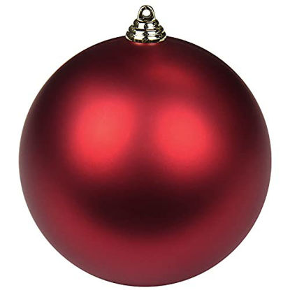 Picture of Christmas Ornaments Balls 7.1" Large Christmas Decorations Xmas Tree Shatterproof Big Red Christmas Ball Ornaments with Hanging Loop for Wedding Holiday Halloween Party Indoor Outdoor Decor