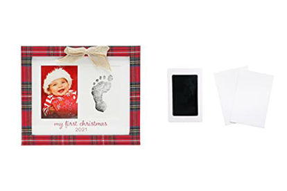 Picture of Kate & Milo Plaid Print Keepsake Holiday Frame Photo Frame, Babys First Christmas Picture Frame, My First Christmas 2021