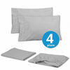 Picture of Sweet Home Collection Twin Size Sheets-4 Piece 1500 Thread Count Fine Brushed Microfiber Deep Pocket Set-Extra Pillow Cases, Value, Silver, 6