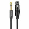 Picture of DREMAKE TRS 1/4 Inch 6.35mm/6.5mm to XLR Female Balanced Interconnect Audio Cable, 50FT 3Pin XLR to Quarter Inch Mic Cable for Microphone, Mixer, Guitar, AMP, Speakers - Black