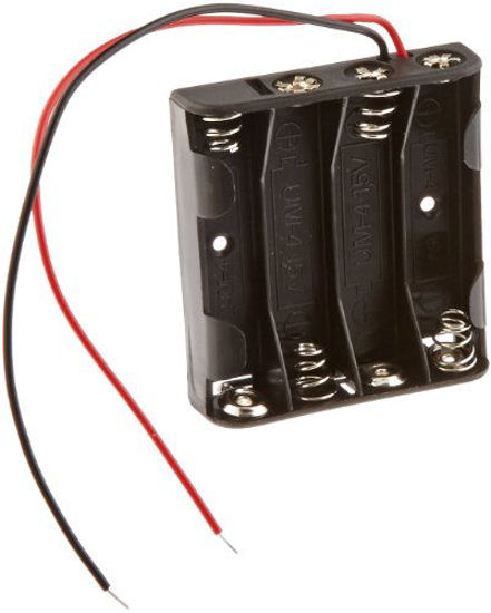 Picture of Ajax Scientific Battery Holder with Lead Wire, 4x AAA Cell (Pack of 10)