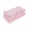 Picture of INFEI Soft Solid Color Linen Cotton Dinner Cloth Napkins - Set of 12 (40 x 40 cm) - for Events & Home Use (Pink)