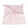 Picture of INFEI Soft Solid Color Linen Cotton Dinner Cloth Napkins - Set of 12 (40 x 40 cm) - for Events & Home Use (Pink)