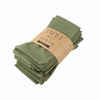 Picture of INFEI Soft Solid Color Linen Cotton Dinner Napkins - Pack of 12 (40 x 40 cm) - For Events & Home Use (Army Green)