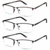 Picture of Reading Glasses for Men, 3.0 Blue Light Blocking Reading Glasses Metal Readers