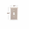 Picture of SleekLighting Pack of 4 Wall Plate Outlet Switch Covers | Decorative Satin Nickel | Variety of Styles: Decorator/Duplex/Toggle & Combo| Size: 1 Gang Toggle