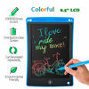 Picture of HINIDD 8.5" LCD Writing Tablet Colorful Magnetic 2019 Upgrated Digital Drawing Doodle Pads, Smart Writing Stylus Gift for Kids and Adults Fridge or Family Memo Notice Board + Erase Button Lock (Blue)