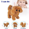 Picture of WorWoder Plush Teddy Toy Puppy Electronic Interactive Pet Dog - Walking, Barking, Tail Wagging, Stretching Companion Animal for Kids (Teddy Dog)