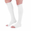 Picture of Doc Miller Open Toe Socks - 1 Pair 15-20 mmHg Moderate Compression Socks Women & Men Support Stockings Travel Shin Splints Varicose Veins (White , Large)