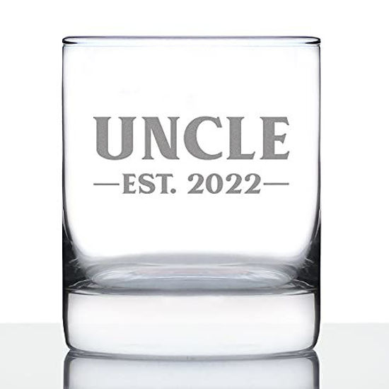 Picture of Uncle Est 2022 - Whiskey Rocks Glass Gift for First Time Uncles - Bold 10.25 Oz Glasses