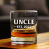 Picture of Uncle Est 2022 - Whiskey Rocks Glass Gift for First Time Uncles - Bold 10.25 Oz Glasses