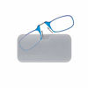 Picture of ThinOptics Universal Pod Rectangular Reading Glasses, Blue Frames/White Case, 2 x + 2