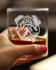 Picture of English Bulldog - Funny Whiskey Rocks Glass Gifts for Men & Women with Bulldogs - Fun Whisky Drinking Tumbler Décor