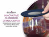 Picture of Drink Tops Ventilated Silicone Wine Glass Covers- Weighted Cover with Screen Allows Wine to Breathe- Outdoor Wine Glass Covers to Keep Bugs Out- BPA Free- 4pk