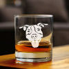 Picture of Happy Pitbull - Whiskey Rocks Glass - Unique Pitbull Dog Themed Gifts or Party Decor for Women and Men - 10.25 Oz