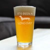 Picture of Long Day - Funny Pint Glass for Beer - Unique Dachshund Gifts for Men & Women - Fun Dachshunds Themed Decor