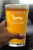 Picture of Long Day - Funny Pint Glass for Beer - Unique Dachshund Gifts for Men & Women - Fun Dachshunds Themed Decor