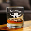 Picture of Don't Hurry Be Happy - Funny Sloth Whiskey Rocks Glass Gifts for Men & Women - Fun Whisky Drinking Tumbler Décor