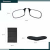 Picture of Noble Ultra Slim and Flat Reading Glasses Thin and Flexible Rimless (2 Pairs) Enhanced Comfort Nose Rest, Armless Pocket Size Readers with 2 Stick-on Silicone Case Holder (Black, +1.50)