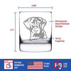 Picture of Black Lab Face - Whiskey Rocks Glass for Men & Women - Labrador Retriever Gifts - Fun Whisky Drinking Tumbler Decor