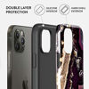 Picture of BURGA Phone Case Compatible with iPhone 12 PRO - Purple & Gold Marble Stone Fashion Cute for Girls Heavy Duty Shockproof Dual Layer Hard Shell + Silicone Protective Cover