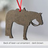 Picture of Western Quarter Horse Christmas Ornament Decoration Gift for Horse Woman (Gray)